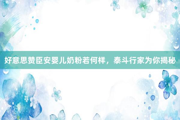 好意思赞臣安婴儿奶粉若何样，泰斗行家为你揭秘
