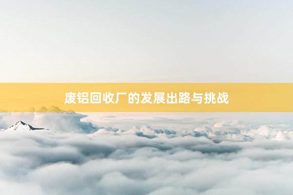 废铝回收厂的发展出路与挑战